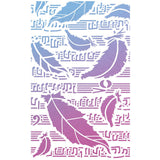 Ciao Bella Texture Stencil 5x8 Swan Feathers