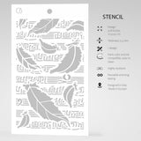 Ciao Bella Texture Stencil 5x8 Swan Feathers