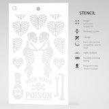 Texture Stencil 5"x8" Poison Love