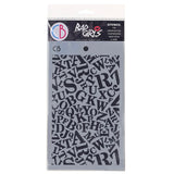 Ciao Bella Texture Stencil 5"x8" Newspaper Font