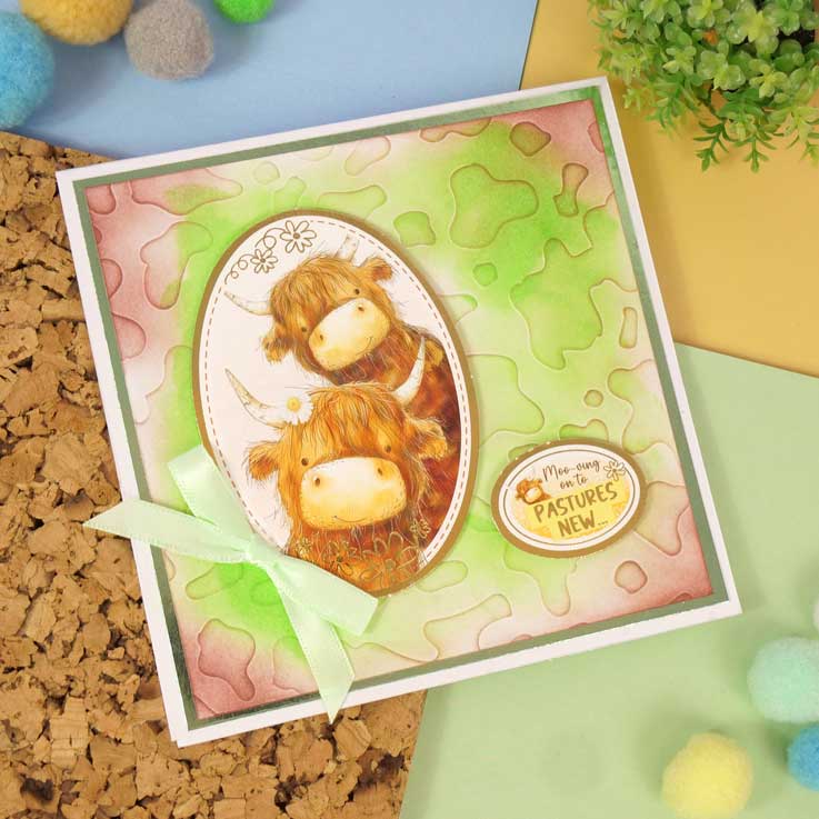 Moonstone Embossing Folders - Cow Print