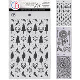 Forest Tales Stencil Mix 5"X8"– Triple Layer Set (3 Unique Designs)