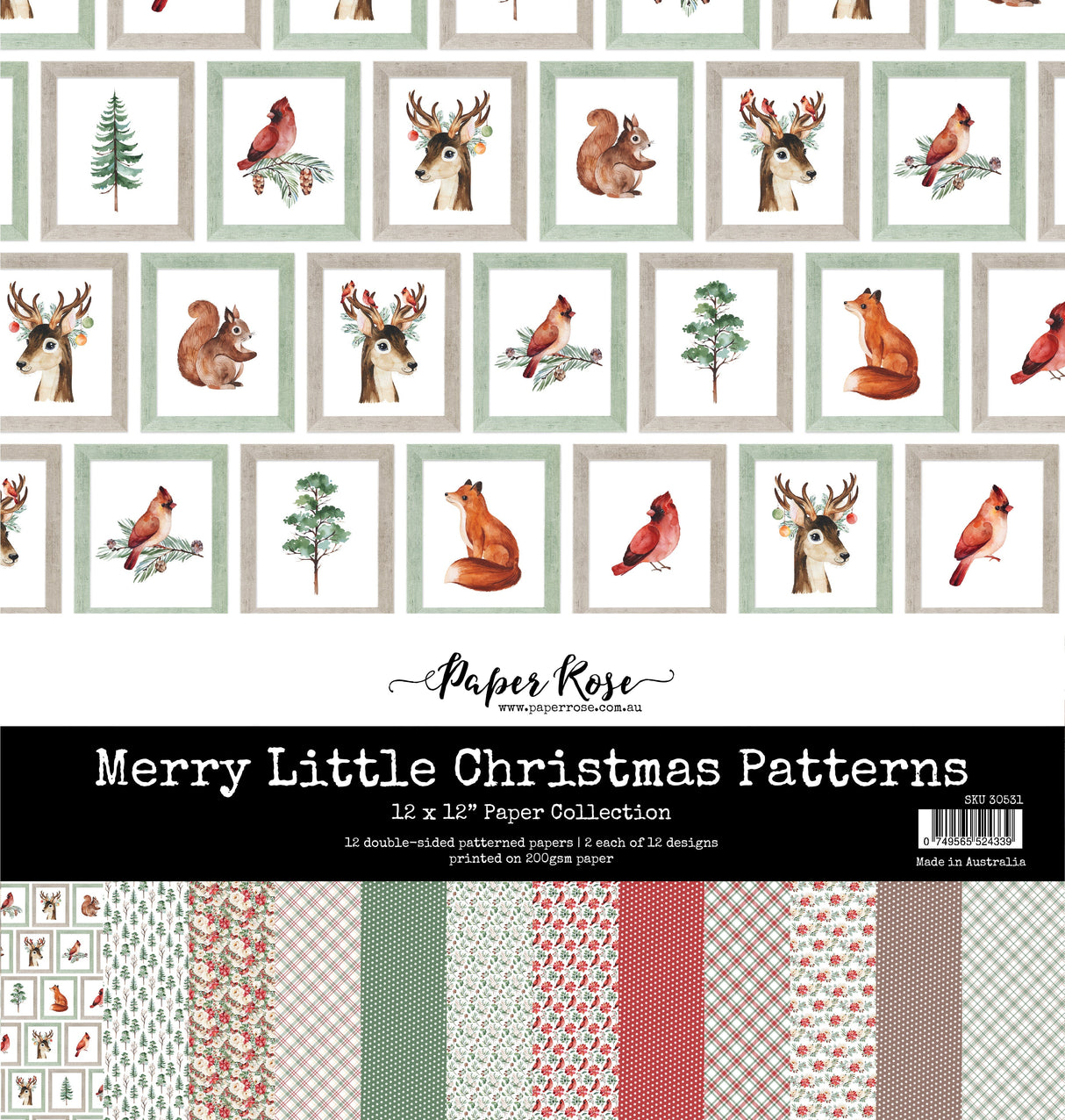 Merry Little Christmas Patterns 12x12 Paper Collection 30531