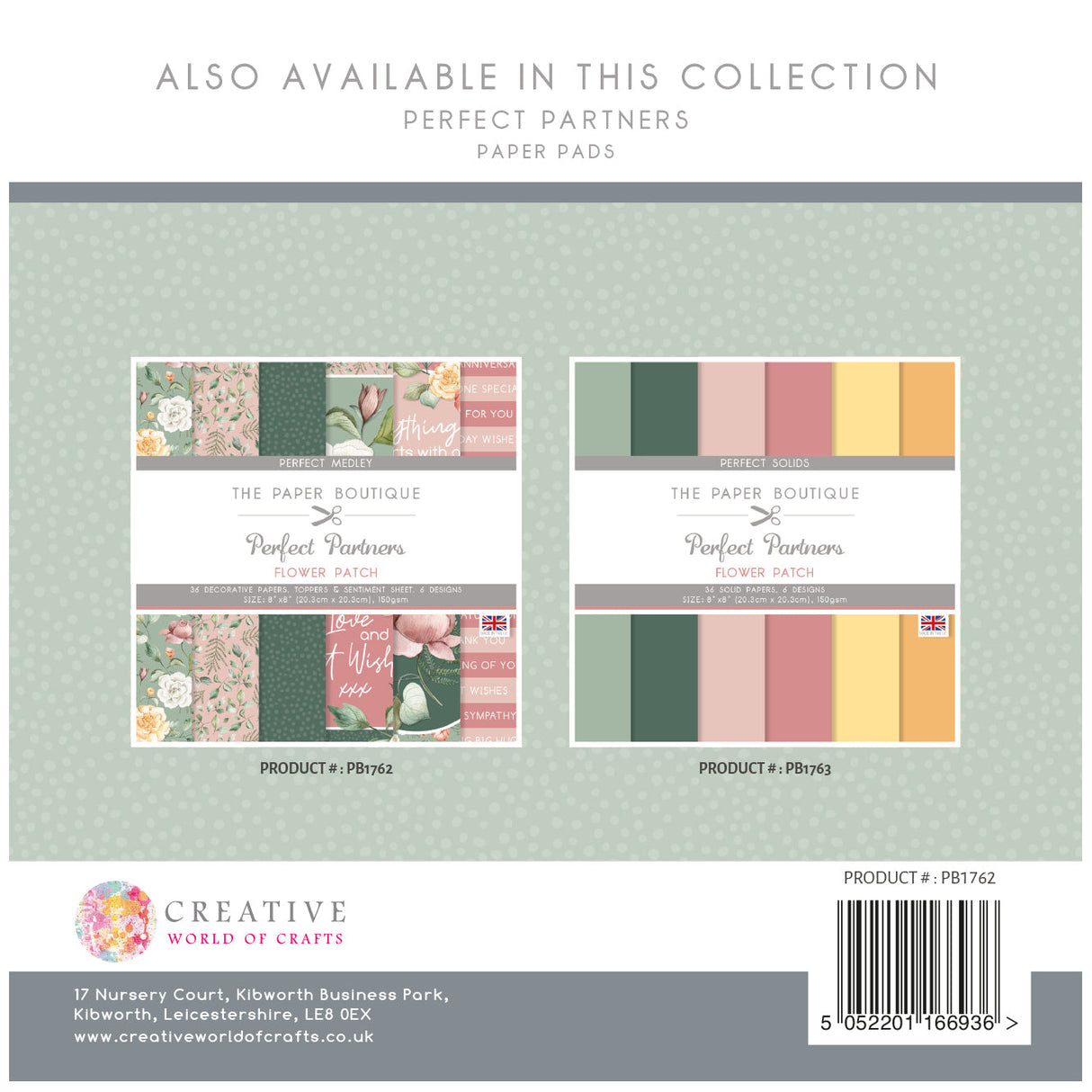 The Paper Boutique Perfect Partners Flower Patch 8 in x 8 in Medley