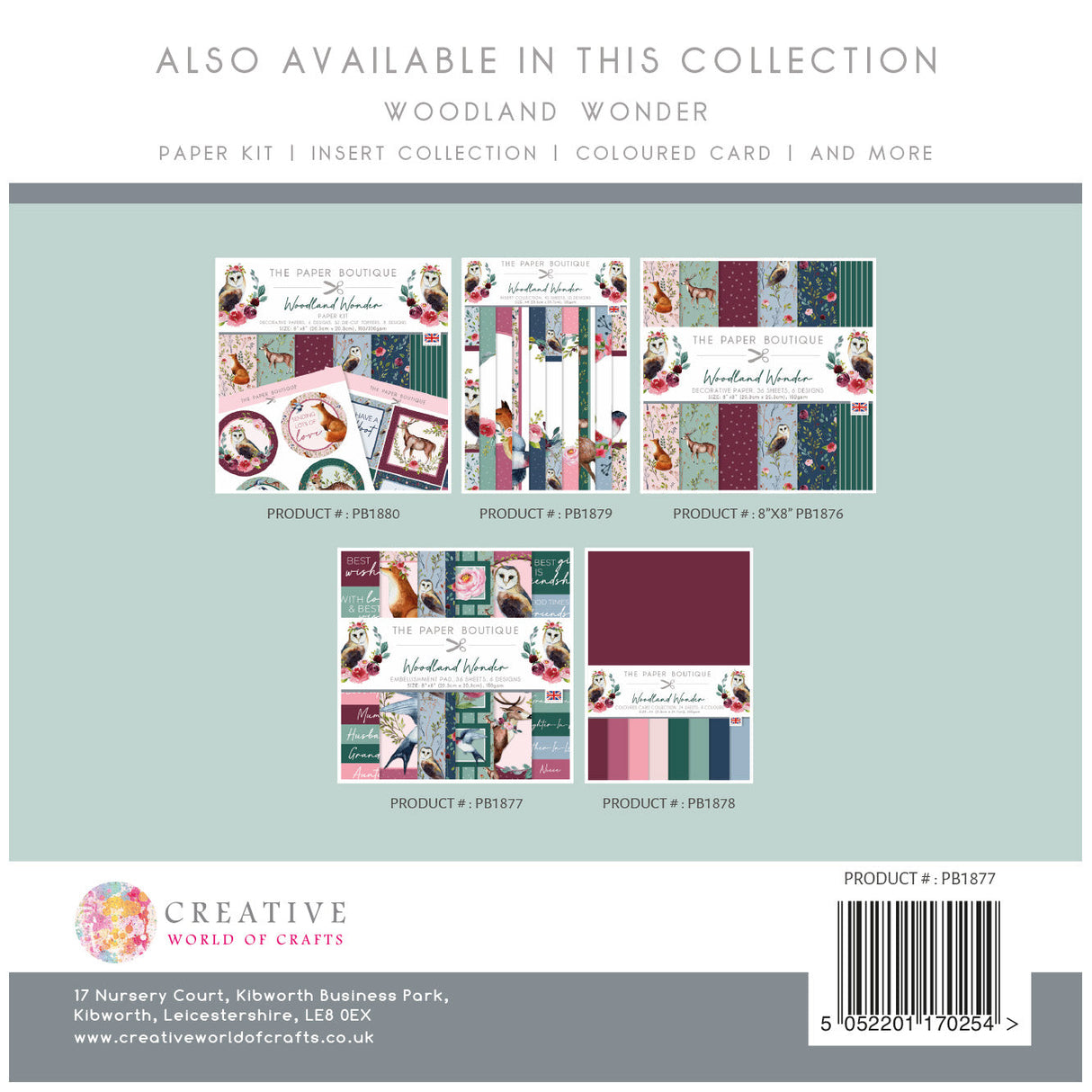The Paper Boutique Woodland Wonder 8x8 Embellishments Pad