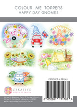 The Paper Boutique Happy Day Gnomes Colour Me Toppers Collection