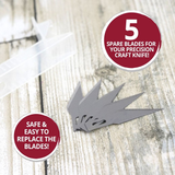 Premier Craft Tools - Spare Blades for Precision Craft Knife