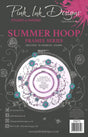Summer Hoop A5 Clear Stamp Set showcasing floral hoop designs and decorative elements for crafts and DIY projects.