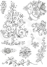 Winter Garden  A5 Clear Stamp Set