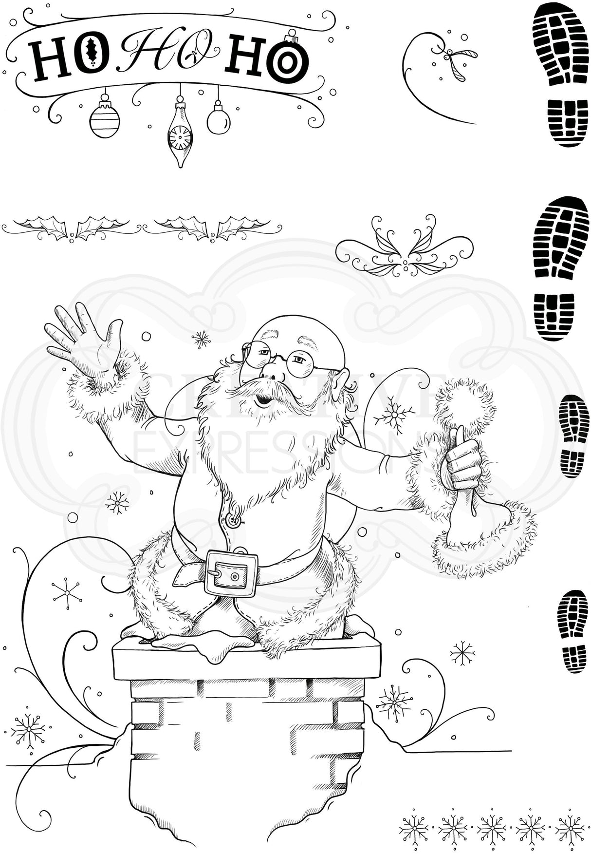 Pink Ink Designs Just Be-Claus A5 Clear Stamp