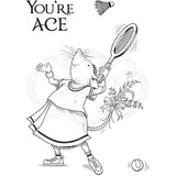 Pink Ink Designs Tennis Mouse A7 Clear Stamp