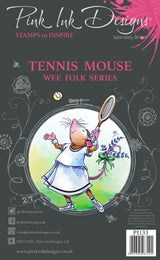 Pink Ink Designs Tennis Mouse A7 Clear Stamp