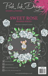 Pink Ink Designs Sweet Rose 6 in x 8 in Clear Stamp Set
