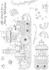 Pink Ink Designs Christ-Mouse Express 6 in x 8 in Clear Stamp Set