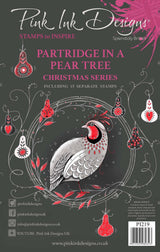 Pink Ink Designs Partridge In A Pear Tree 6 in x 8 in Clear Stamp Set