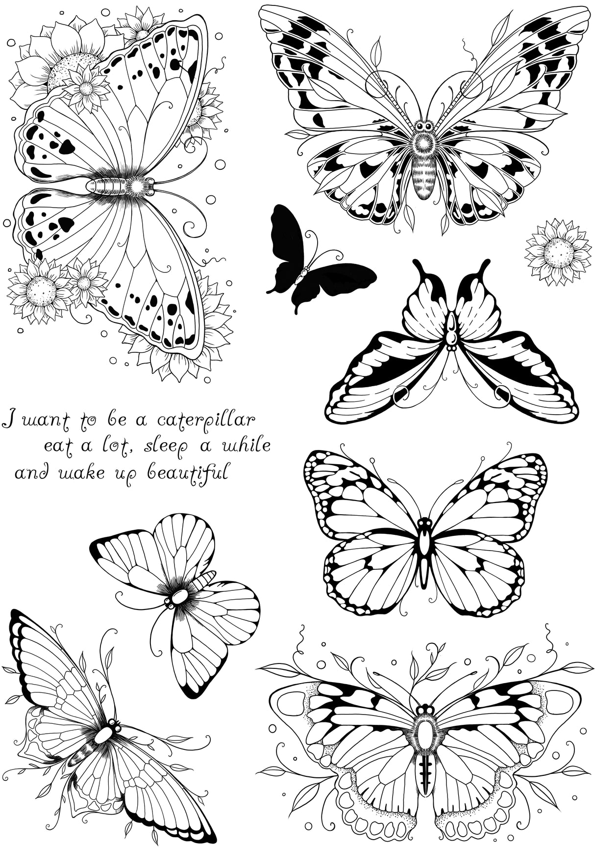 Pink Ink Designs Winging It 6 in x 8 in Clear Stamp Set
