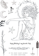 Pink Ink Designs Virgo 6 in x 8 in Clear Stamp Set