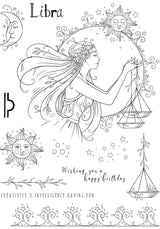 Pink Ink Designs Libra 6 in x 8 in Clear Stamp Set
