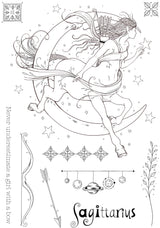 Pink Ink Designs Sagittarius 6 in x 8 in Clear Stamp Set