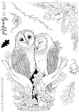 Pink Ink Designs An Owl In The Hand 6 in x 8 in Clear Stamp Set