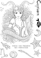 Pink Ink Designs Capricorn 6 in x 8 in Clear Stamp Set