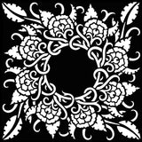 Pink Ink Designs Flowers & Vines 7 in x 7 in Stencil