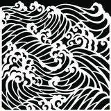 Pink Ink Designs Waves 7 in x 7 in Stencil