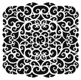 Pink Ink Designs Ocean Twirls 7 in x 7 in Stencil