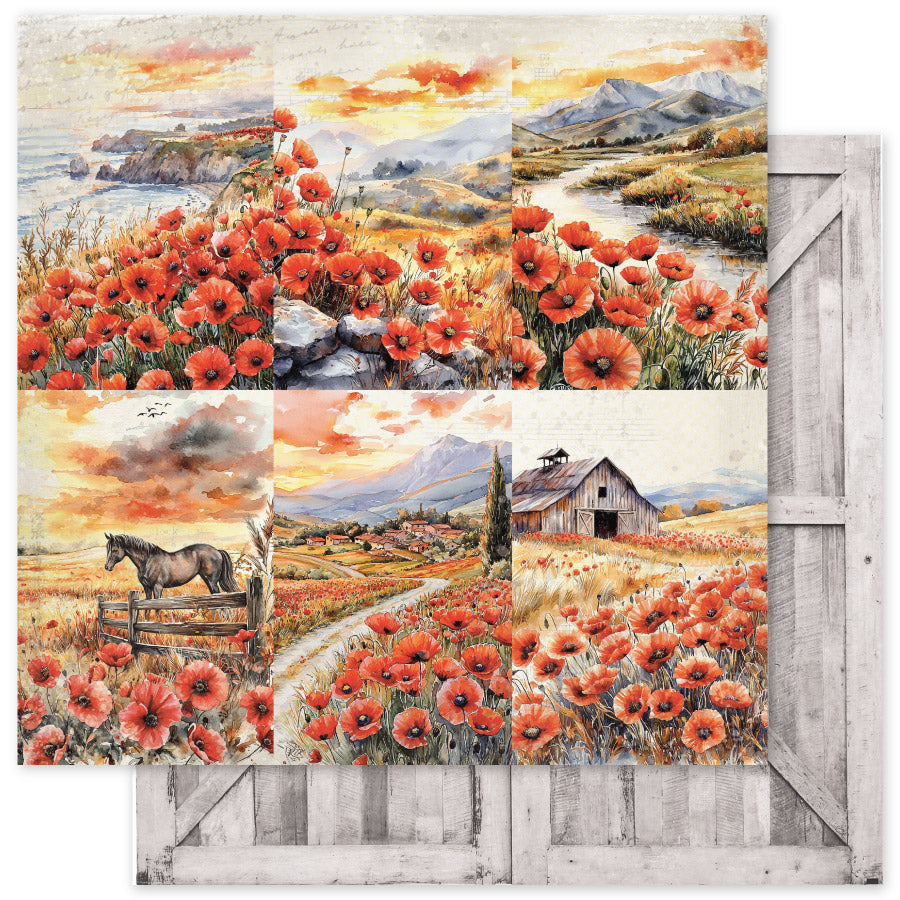 Poppy Garden Basics 12x12 Paper Collection 34644