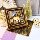 Festive Square Pocket Pad Apertures - Rich Gold