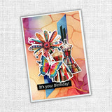 Inky Colour Embossed Die Cuts 31932