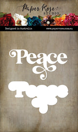 Fancy Script Layered Peace Die 32451