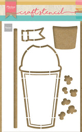 Marianne Design Craft Stencil - Smoothie Cup By Marleen