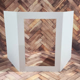 Rectangle Window Tri Fold White Card Bases - 4.25 x 5.5" - 10 pieces 34590