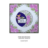 Pink Ink Designs Sweet Rose 6 in x 8 in Clear Stamp Set