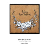 Pink Ink Designs Sweet Rose 6 in x 8 in Clear Stamp Set