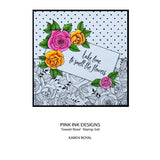 Pink Ink Designs Sweet Rose 6 in x 8 in Clear Stamp Set