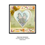 Pink Ink Designs Two Turtle Doves 6 in x 8 in Clear Stamp Set