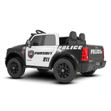 24V Police Officer Edition Kids 2-Seater Ride-On RAM Truck W/ Rubber Wheels, Siren, Music Player & RC