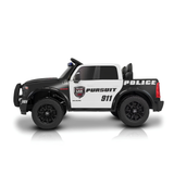 24V Police Officer Edition Kids 2-Seater Ride-On RAM Truck W/ Rubber Wheels, Siren, Music Player & RC