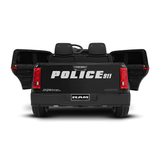 24V Police Officer Edition Kids 2-Seater Ride-On RAM Truck W/ Rubber Wheels, Siren, Music Player & RC