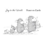 Drummer Mice Cling Rubber Stamp Set from the House-Mouse Holiday Collection