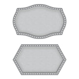 Pierced Mini Labels Etched Dies from the Bibi's Snowflakes Collection by Bibi Cameron