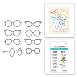 Smart Glasses Etched Dies from the Monster Birthday Collection