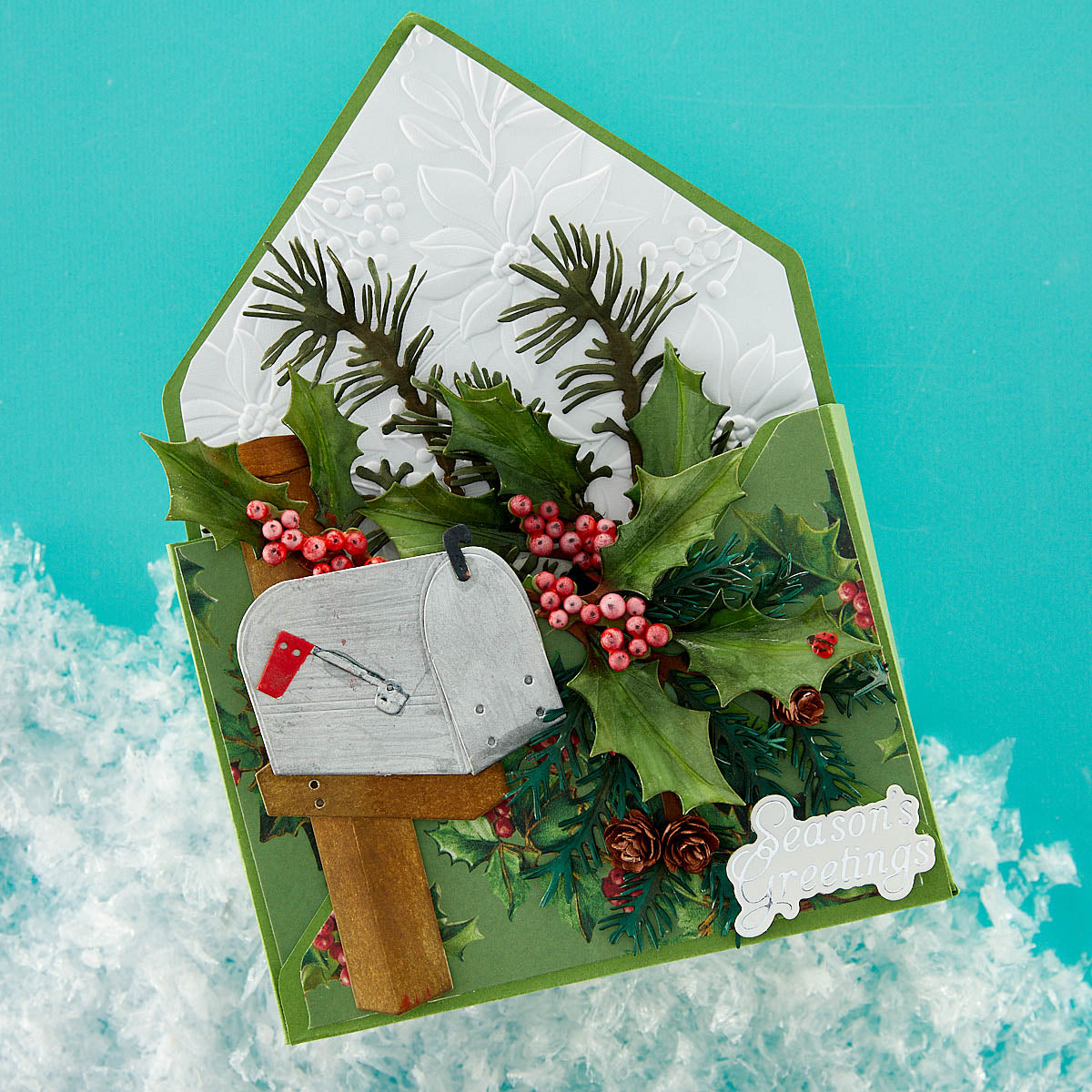 American Holly Etched Dies from the Snow Garden Collection by Susan Tierney-Cockburn