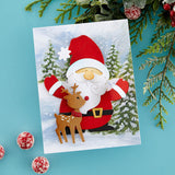 Santa Hugs Etched Dies from the Holiday Hugs Collection by Stampendous