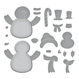 Snowman Hugs Etched Dies from the Holiday Hugs Collection by Stampendous