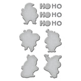 Silly Santas Etched Dies by Simon Hurley
