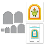 Make a Wish Arch Labels Etched Dies from the Monster Birthday Collection