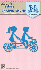 Nellie's Choice - Shape Die Blue Tandem Bicycle